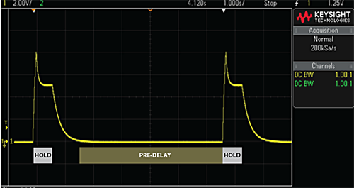 re-trigger with pre-delay