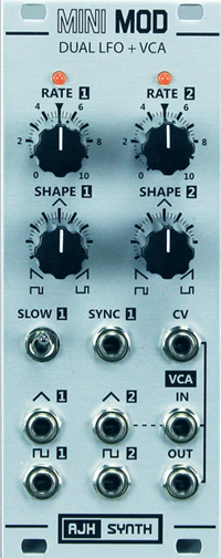 Mini Mod Dual LFO + VCA: Silver