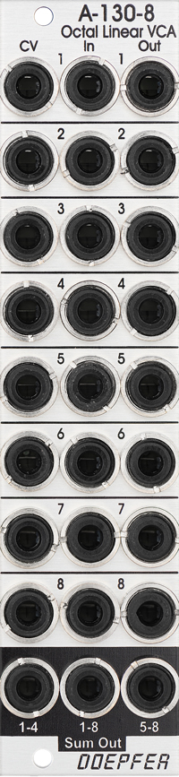A-130-8 Octal Linear VCA / Voltage Controlled Mixers