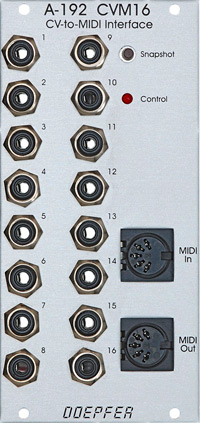 A-192 Voltage-to-MIDI Interface CVM16