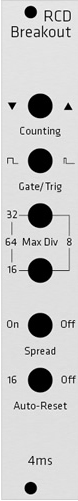 Grayscale Alternate Panel: 4ms Rotating Clock Divider Breakout
