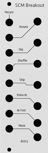 Grayscale Alternate Panel: 4ms Shuffling Clock Multiplier Breakout v2.1