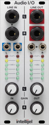 Audio I/O: Dual/Stereo Eurorack / Balanced Line Level Audio Interface