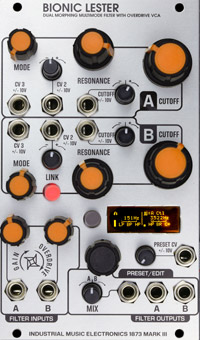 Model 1873 Mark III: Bionic Lester (Dual Morphing Multimode FIlter With Overdrive VCA)